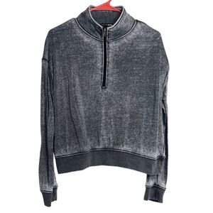 Fashion Nova Acid Wash Pullover Sweatshirt Grey Size Large